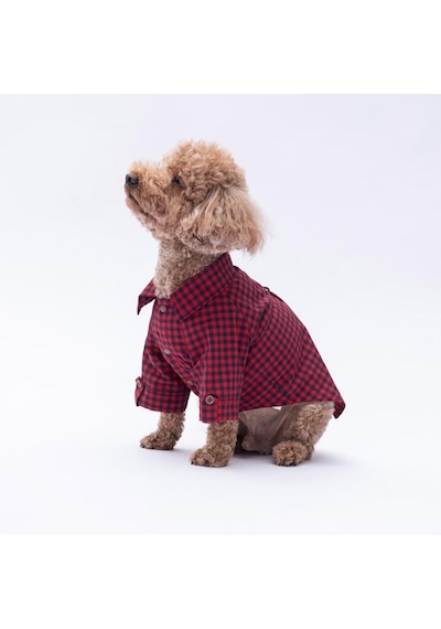 Kırmızı Luss Kedi Köpek Gömleği - Kedi Köpek Kıyafeti