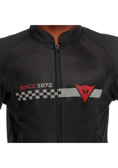 Dainese Daınese Ceket Herosphere Aır Tex Jacket Black Whıte Strıpes Red Siyah