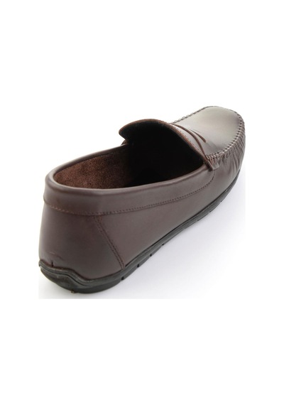 Kahve Hakiki Deri Erkek Loafer Ayakkabı E01523111103 Kahve