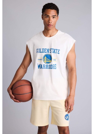 Defacto Nba Golden State Warrıors Oversıze Atlet H3817ax26smer105 Ekru-er105