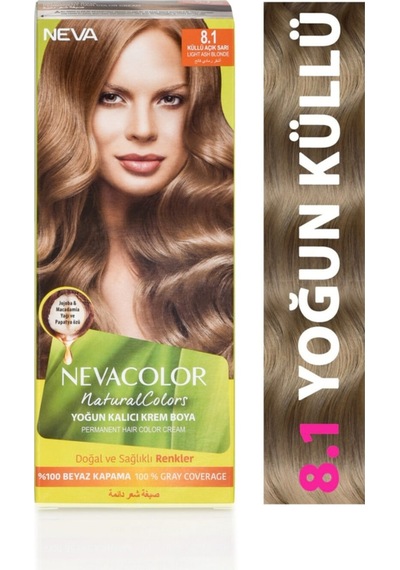 Neva Color Saç Boyası Seti 8.1 Küllü Açık Sarı 8698636612388