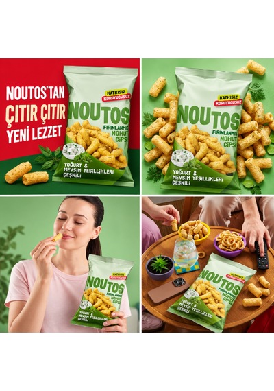 Fırın Nohut Cipsi 55 Gr Yoğurt Ve Mevsim Yeşillikleri Çok Renkli