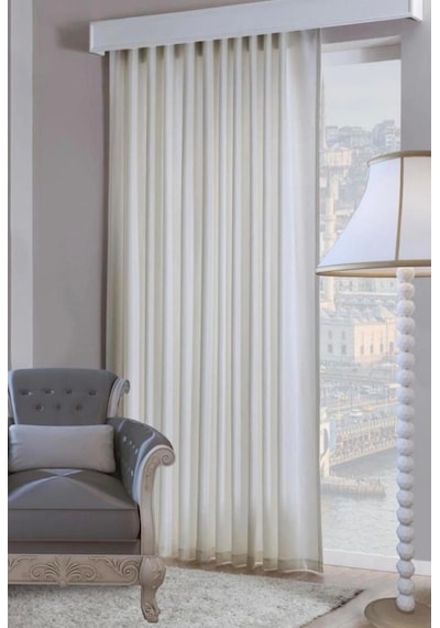 Lisse Home Saten Güneşlik Perde 270 x 190 CM Ekru