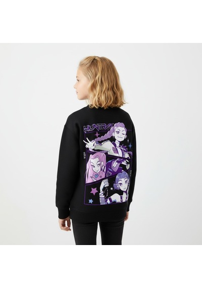 Kpop Kız Çocuk Sweatshirt St09570 Siyah