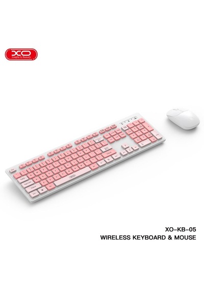 Dco Kb-05 Kablosuz Klavye Ve Mouse Seti Pembe Optik