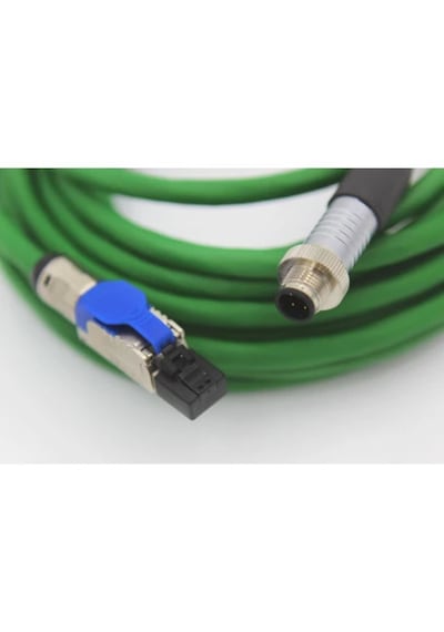 Pur M12 - Rj45 Ethernet Kabloları 4 Pinli D Kodlu Ip67