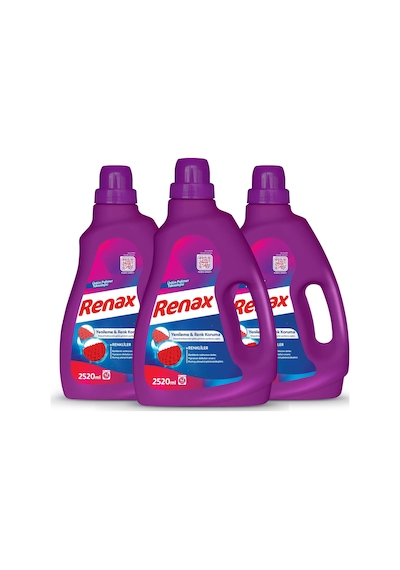 Renax Sıvı Çamaşır Deterjanı Renkliler 3 x 2520 ML