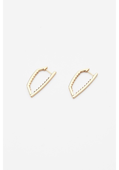 İnce Form Metal Küpe Gold