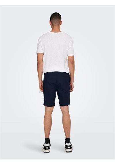 Only & Sons Onslinus 0007 Cot Lin Shorts Noos Erkek Şort-26437 - XS Lacivert