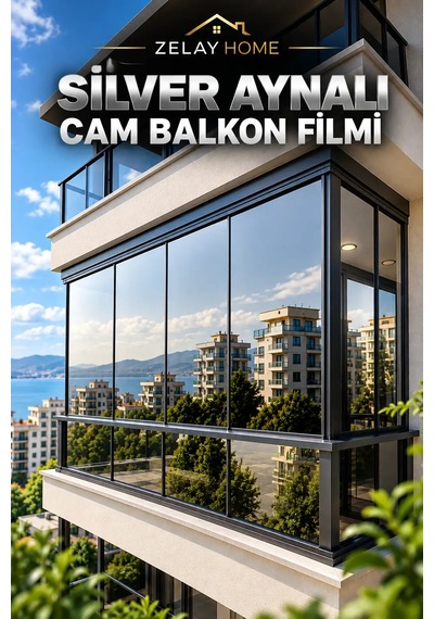 Zelayhome Silver Aynalı Cam Balkon Filmi 100 CM X 3 M