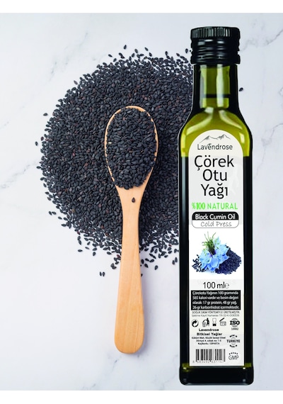 Lavendrose %100 Saf ve Doğal Soğuk Sıkım Çörekotu Yağı 100 ML