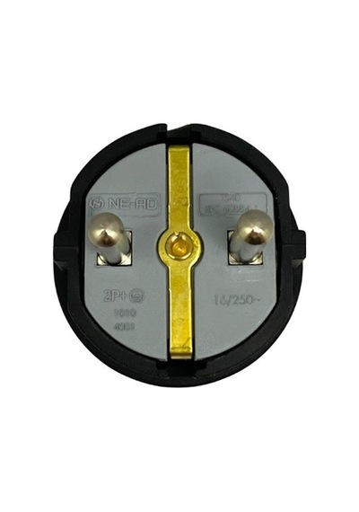 220v-240v Erkek Fiş Priz 1x16a Kauçuk Topraklı Ups