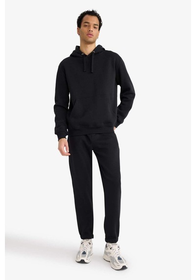 Defacto Regular Fit 2li Eşofman Takımı Kapüşonlu Sweatshirt Eşofman Altı F9624ax25aubk81 Siyah-bk81