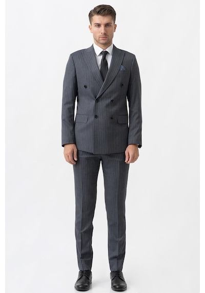 White Stone Arezzo T2004 Slim Fit 6 Drop Likralı Kruvaze Takım Elbise Desenli - 50 Antrasit White Stone Arezzo T2004 Slim Fit 6 Drop Likralı Kruvaze Takım Elbise Desenli - 50 Antrasit