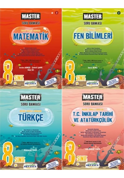 Okyanus 8.Sınıf Master Lgs Matematik Fen Tükçe Inkılap Soru Seti