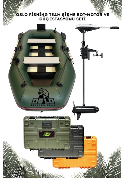 Oslo Fishing Team Haki Şişme Bot - Motor Ve Güç Kaynağı Seti