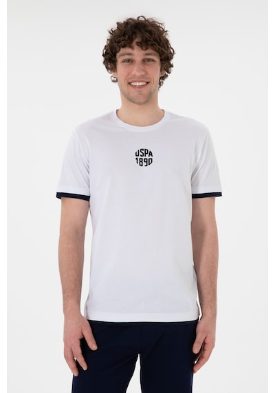 U.S. Polo Assn. Erkek Regular Fit Bisiklet Yaka Beyaz Tişört 50306900-VR013
