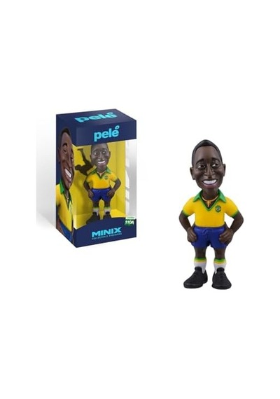 Mınıx Pele Brezilya 1. Kit 12 Cm Figür - Koleksiyonluk Pele Figürü Spor Futbol Simge Serisi Hayranlar İçin