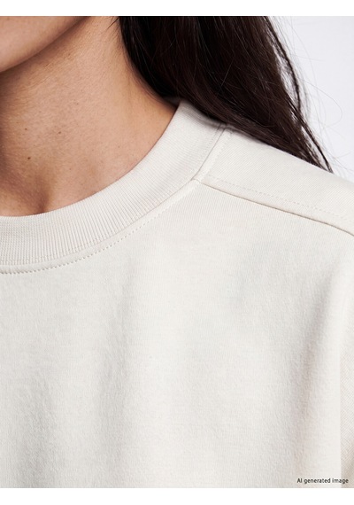 Lcw Vision Gri Soft Touch Oversize Kadın Sweatshirt