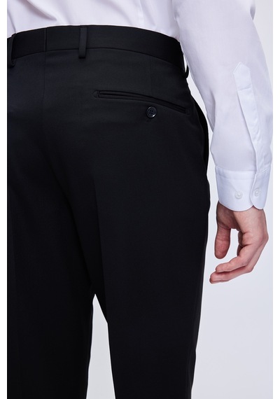 Hatemoğlu Siyah Slim Fit Mono Yaka 6 Dr Takım Elbise