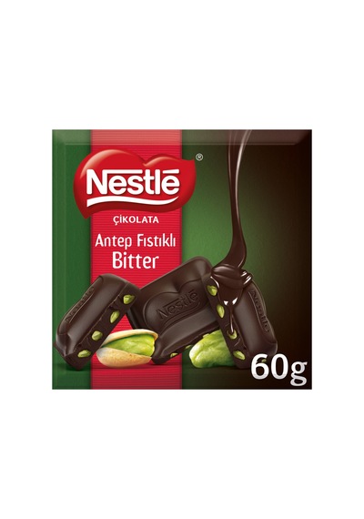 Nestle Antep Fıstıklı Bitter Kare Çikolata 60 G - 7 Adet Tarı