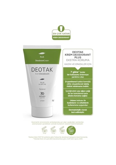 Plus Ekstra Koruma 7 Güne Kadar Etkili Krem Deodorant 35 Ml