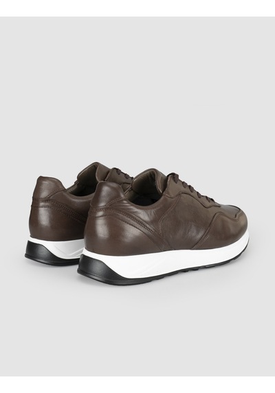 Cabani Kahverengi Hakiki Deri Erkek Casual Sneaker
