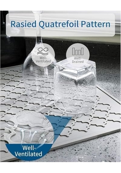 Aputue Bulaşık Yıkama Matı, 40x30 Cm Silikon Mutfak Paspası, Kolay Temizlenen Bulaşık Kurutma Matı, Isıya Dayanıklı Sıcak Tencere Altlığı, Tezgah Veya Lavabo İçin, Buzdolabı Ve Çekmece Astarı Gri Açık Gri Aputue Bulaşık Yıkama Matı, 40x30 Cm Silikon Mutfak Paspası, Kolay Temizlenen Bulaşık Kurutma Matı, Isıya Dayanıklı Sıcak Tencere Altlığı, Tezgah Veya Lavabo İçin, Buzdolabı Ve Çekmece Astarı Gri Açık Gri