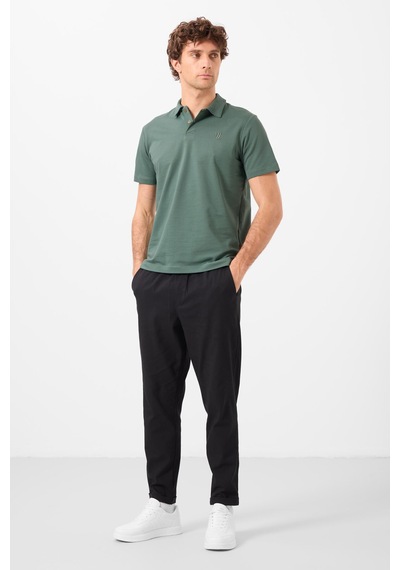 Tommylife Siyah Standart Fit Dokuma Hafif Esnek Chino Erkek Pantolon - 82178 Siyah