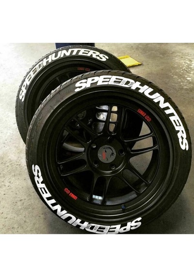 Motorsiklet Lastik Yazısı Beyaz Speedhunters 4 Adet 2.5 Cm Sticker Arma Şerit