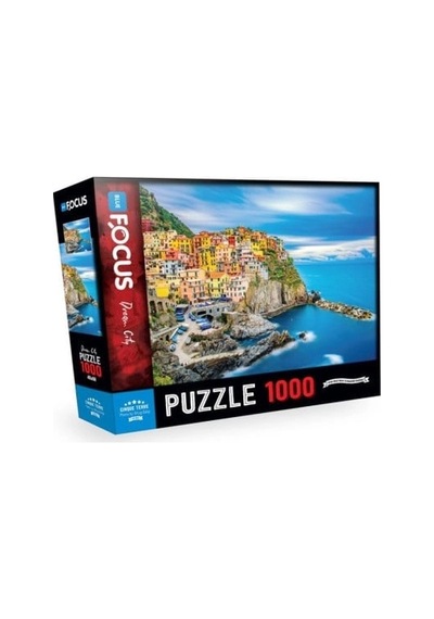 Cinque Terre Puzzle 1000 Parça Mavi Lale