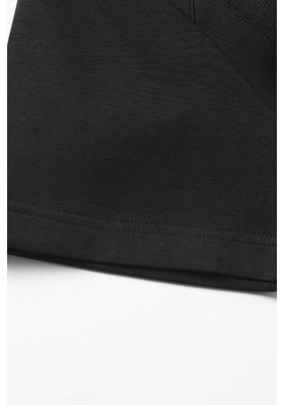 Genius Store Erkek Tişört Basic Bisiklet Yaka Tişört Rahat Kesim Dökümlü Günlük Spor Tshirt Siyah