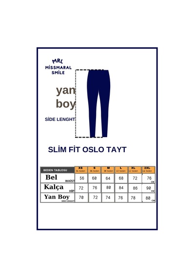 Missmaral Slim Fit Yüksek Bel Toparlayıcı Lacivert Spor Tayt Flatlock Dikiş Detaylı Fit Tasarım Oslo 1090 Lacivert