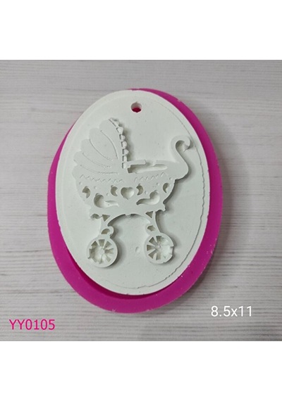 Yy0105 Elips Bebek Arabalı Silikon Kalıp