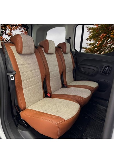 Opel Combo Uyumlu Araca Özel Oto Koltuk Kılıfı 158559 Taba-bej