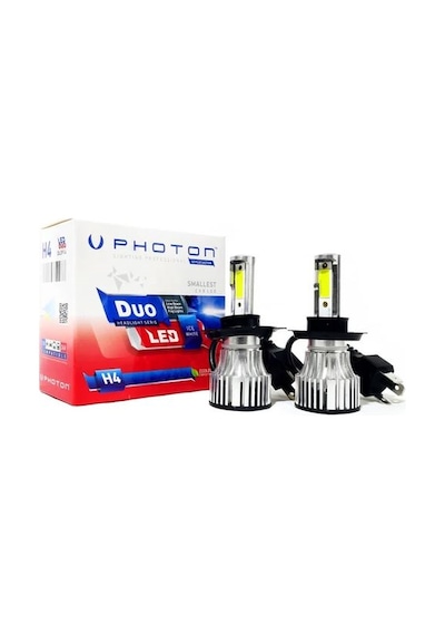 Pht-h4 Photon H4 Beyaz Kısa Tip Led Xenon 12-24v