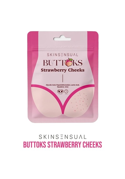 Buttoks Strawberry Cheeks Vücut Maskesi Çilek Ve Tavuk Derisi Görünümüne Elveda 2 Parça