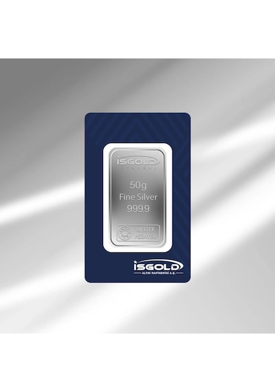 E-gümüş Işgold 50 G Külçe Gümüş