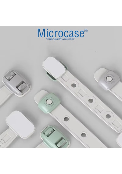 Microcase Sert Plastik Kendinden Yapışkanlı Çok Amaçlı Buzdolabı Raf Çekmece Dolap Kapı Çekmece Kilidi Çocuk Kilidi-al5021 2 Adet Beyaz