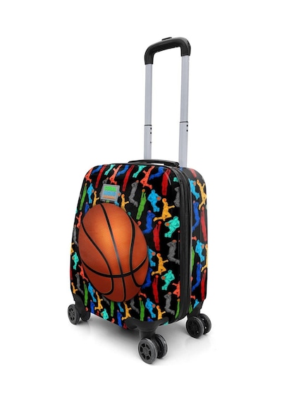 Coral High Kids Siyah Basketbol Desenli Çocuk Valizi 16745