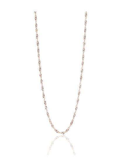 Söğütlü Silver 925 Ayar Gümüş Singapur Modeli Zincir Barcode Gümüş - Rose Gold