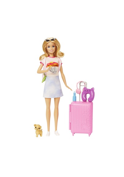 Barbie Seyahatte Bebeği Ve Aksesuarları
