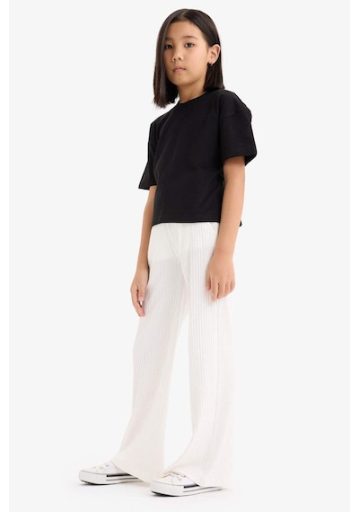 DeFacto Kız Çocuk Wide Leg Geniş Paça Pantolon E1836A825SMER85 Ekru