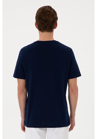 U.S. Polo Assn. Erkek Regular Fit Bisiklet Yaka Lacivert Tişört 50306922-VR033