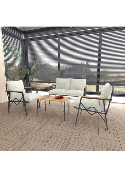 Doruk Home Balkon, Bahçe, Cafe, Metal Kanepe Koltuk Takımı , Bahçe Mobilyası, 70x40 Sehpalı - 211 Krem Doruk Home Balkon, Bahçe, Cafe, Metal Kanepe Koltuk Takımı , Bahçe Mobilyası, 70x40 Sehpalı - 211 Krem