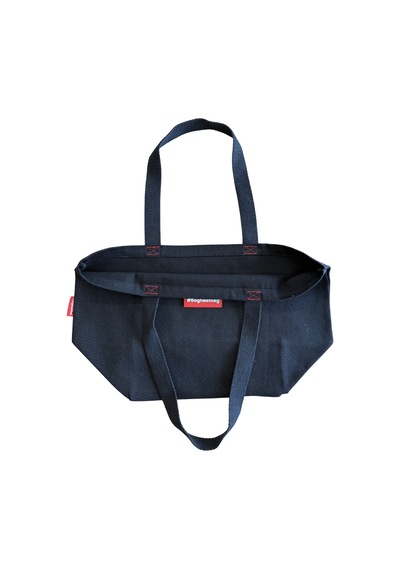 Baghashtag Siyah Gabardin Tote Çanta