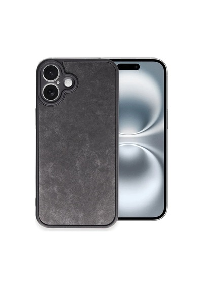 Newface - 143 - İphone 16 Plus Kılıf Aras Deri Kapak - Edntrend - - Siyah Sıyah
