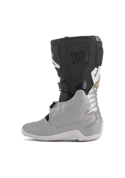 Alpinestars Tech 7s Kros Çocuk Motosiklet Botu Siyah Gri Beyaz Altın
