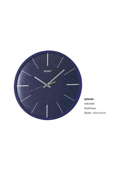 Seiko Qxa828a Lacivert Renkli Ahşap Kasa Quartz Mekanizmalı Duvar Saati Çok Renkli