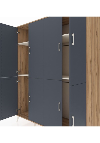 Kronos Gardrop 4 Raflı 8 Kapaklı 4 Askılı 176x59x221 Çam-antrasit/aytaşı Antrasit/aytaşı Kronos Gardrop 4 Raflı 8 Kapaklı 4 Askılı 176x59x221 Çam-antrasit/aytaşı Antrasit/aytaşı